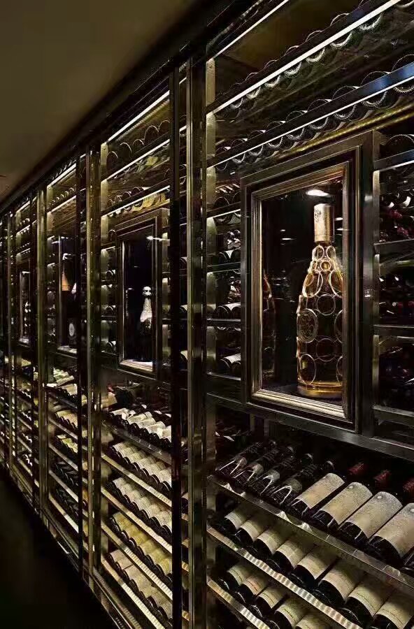 不銹鋼古銅酒柜